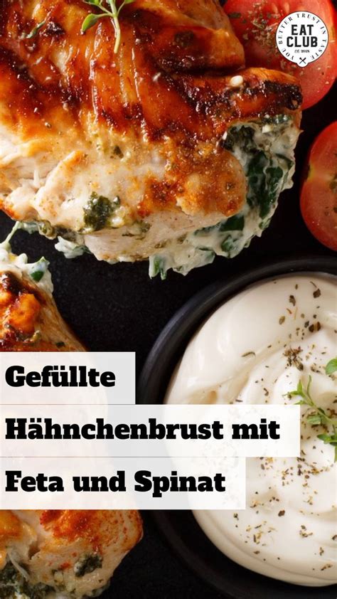 Gefüllte Hähnchenbrust mit Feta und Spinat Rezept Gefüllte