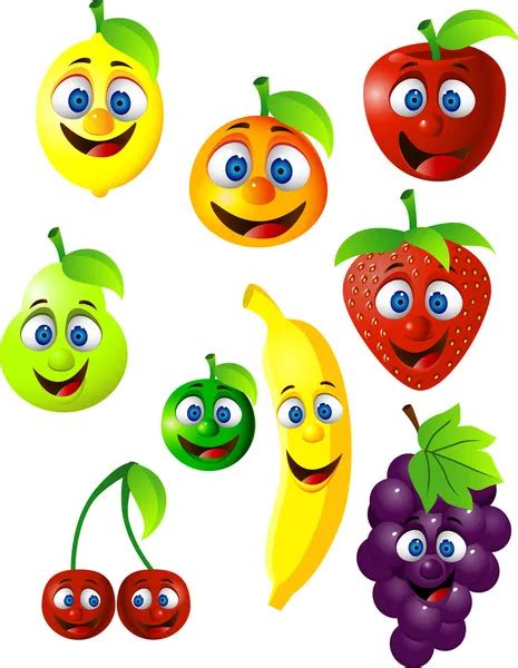 Funny Fruit Cartoon — Stock Vector © Dagadu 2665274