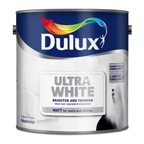 Dulux Ultra White Matt Emulsion Paint 25l Homebase