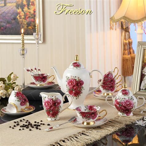 Rose Bone China Zestaw Do Kawy Europa Porcelanowa Fili Anka Do Herbaty