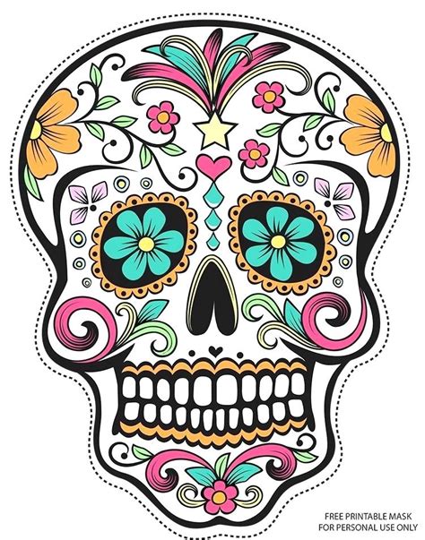 Candy Skull Drawing | Free download on ClipArtMag