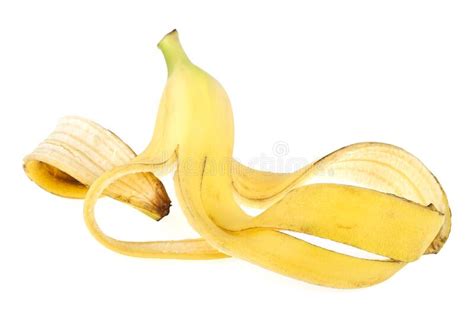 Banana Peel On White Background Close Up Stock Image Image Of