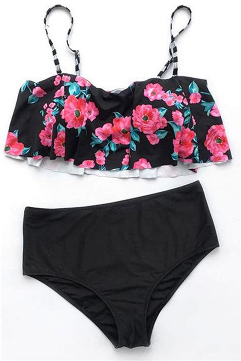 Beautiful Soul Floral Falbala Bikini Set