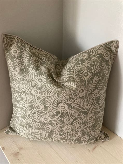 Neptune Orla Moss Piped Cushion Cover Made To Order Cm Sq Piped