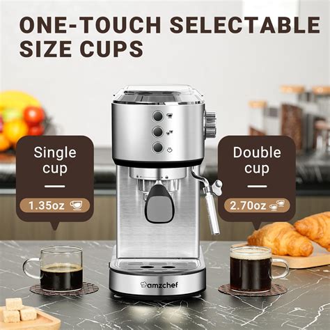 Amzchef Espresso Machine Bar Professional Espresso Maker With Milk