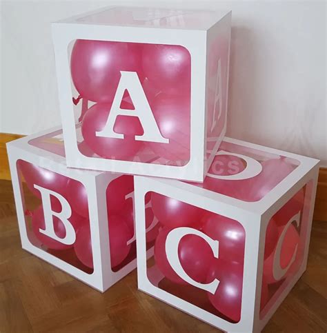 Baby Shower Favors Abc Acrylic Party Decorations Alphabet Baby Block