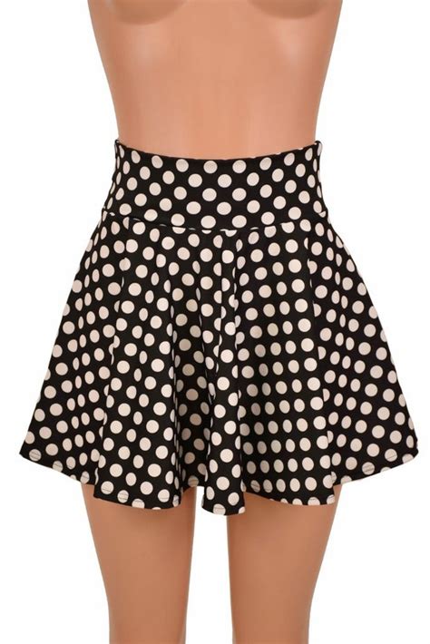 Black And White Polka Dot Skirt Coquetry Clothing