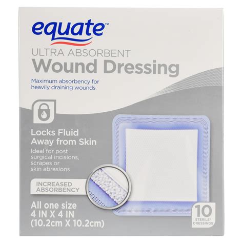 Equate Ultra Absorbent Wound Dressing 10 Count