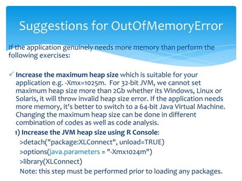 Troubleshooting Xlconnect Outofmemoryerror Java Gc Overhead Limit