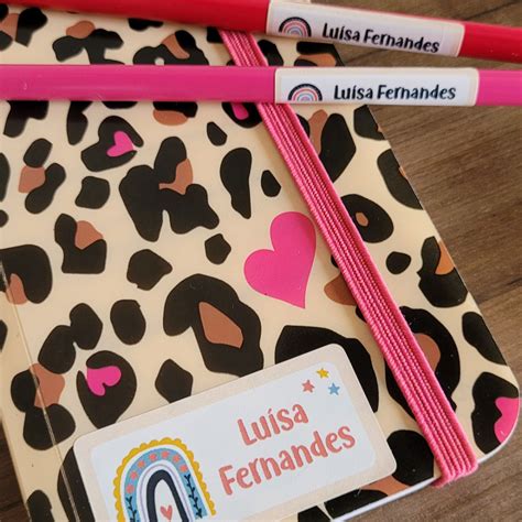 Oblee Marketplace Etiquetas Escolares Arco Íris Boho Kit Prático G