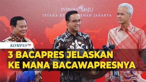 3 Bacapres Saat Jelaskan Ketidakhadiran Bacawapres Di Jamuan Makan