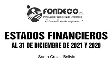 Estados Financieros Fondeco Los Tiempos