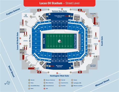 Lucas Oil Stadium Map United States Maplucas Oil Stadium Parking Map