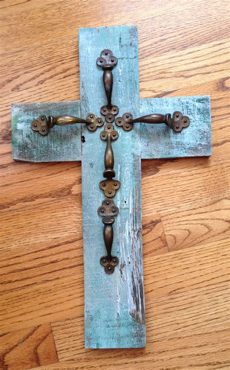 Sold Green X W Antique Door Pulls Paypal Cross Art Diy