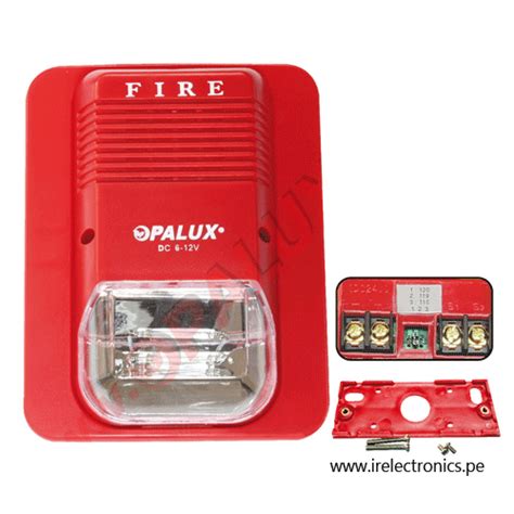 STROBO CON SIRENA ROJO OPALUX GL 15 I R Electronics