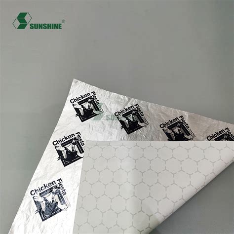 Aluminum Foil Honeycomb Logo Deli Burger Wrap Paper China Greaseproof