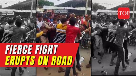 On Cam Clash Erupts Between Traffic Cop And Bus Conductor In Mp S Bhind