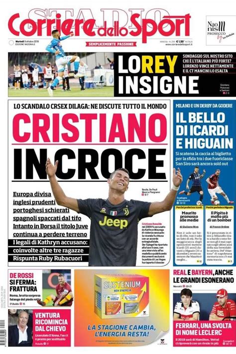 Corriere Dello Sport Italia Martes 9 De Octubre De 2018 Infobae