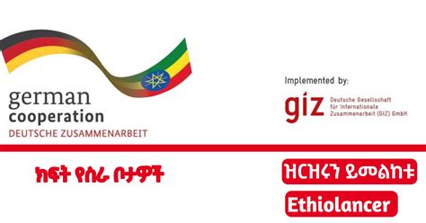 GIZ Ethiopia New Job Vacancy EthioLancer Jobs