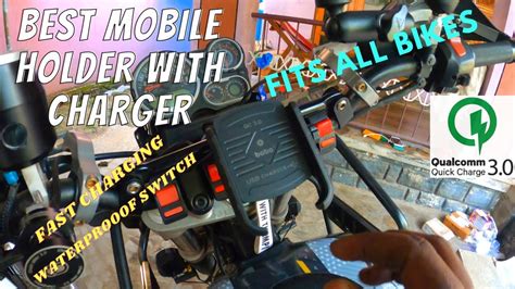 Best Mobile Holder With Charger For Any Bikes Bobo Bm Jaw Grip