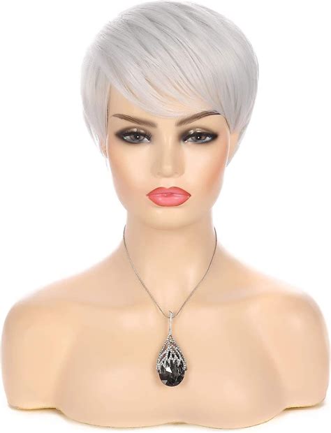 Short Wigs For Women Blonde Pixie Cut Layered Wig With Bangs Synthetic Hair Wigs Cosplay