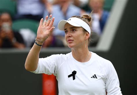 Victorious Svitolina wears black ribbon for Ukraine at Wimbledon | Reuters