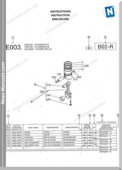 Kubota Engine V T Ebb Ec Std Parts Manuals