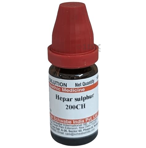 Dr Willmar Schwabe India Hepar Sulphur Dilution Ch Buy Bottle Of