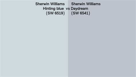 Sherwin Williams Hinting Blue Vs Daydream Side By Side Comparison