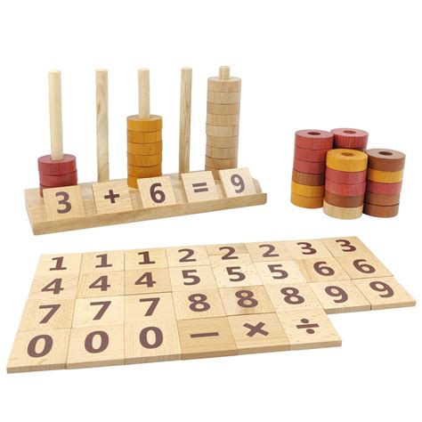 Buy Montessori Toys For Toddlers Wooden Math Number Blocks Counting