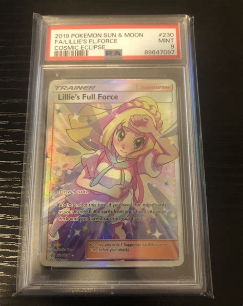 2019 Pokemon Sun Moon Cosmic Eclipse Lillie S Full Force Full Art