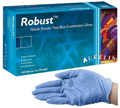 93897 Aurelia Robust Strong Blue Powder Free Nitrile Disposable