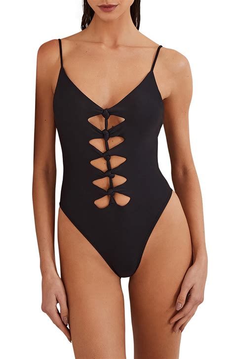 Vix Paula Hermanny Megan Solid One Piece Swimsuit Black Editorialist