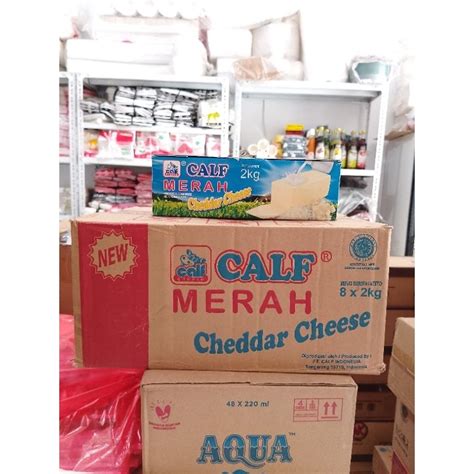 Jual Keju Calf Merah Kg Keju Cheddar Exp Feb Shopee Indonesia