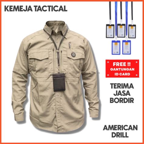 Jual Kemeja Tactical Series M Tac Lengan Panjang Pria Wanita Kantor