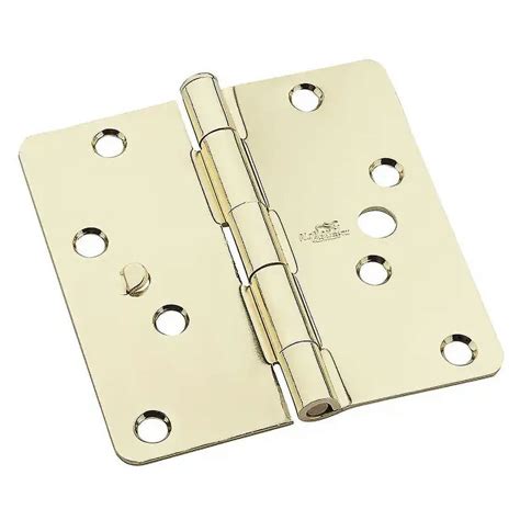 National Hardware N830 415 Security Stud 4 Inch 14 Radius Door Hinges