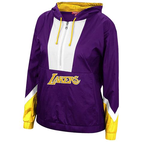 Mitchell Ness Los Angeles Lakers Half Zip Windbreaker 20 Hoodie Academy