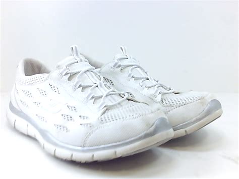 Skechers Womens Gratis Fabric Low Top Bungee Fashion Sneakers, White ...