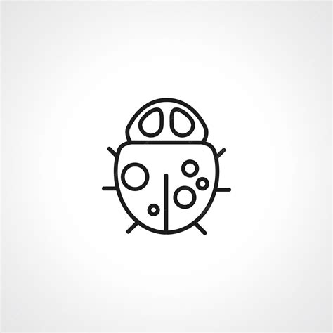 Premium Vector | Ladybug or ladybird outline icon ladybug outline icon