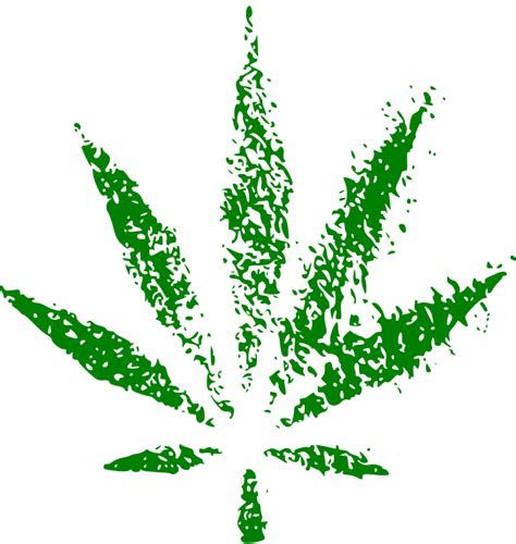 Marijuana Stencil - Openclipart