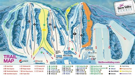 Snow Valley Ski Resort Map - Clarey Caroljean