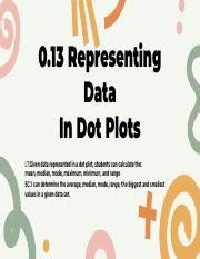 Understanding Data Representation In Dot Plots Course Hero