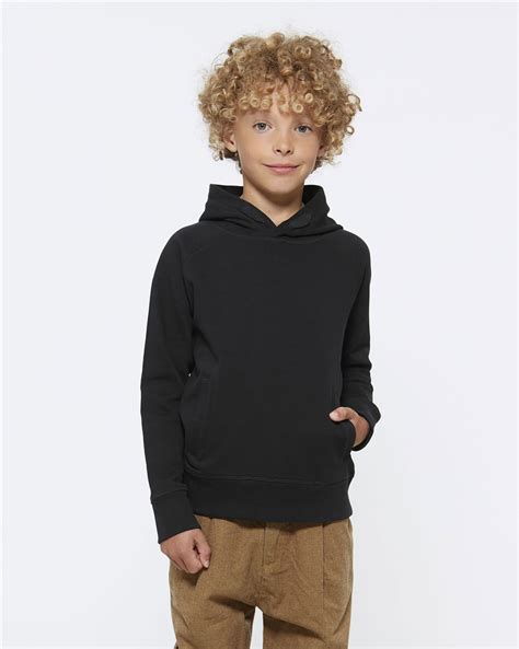 Kids Hoodie Black Organic & Fair | ThokkThokk bio Fairtrade t-shirts ...