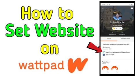 How To Set Website On Wattpad Wattpad Account Tips Youtube