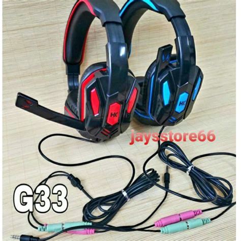 Jual Headphone Headset Gaming Hk G33 Extreme Bass With Mic Original Shopee Indonesia