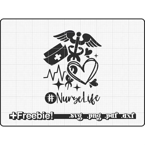 Nurse Svg Nurse Life Stethoscope Heart Svg Medical Caduce Inspire Uplift