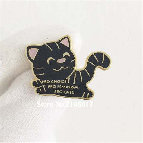 New Arrival 28mm Pro Cats Pro Feminism Pro Choice Lapel Pins And Brooch