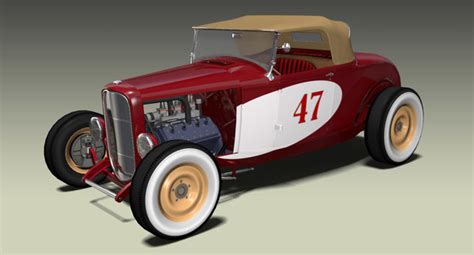 D Hot Rod Model TurboSquid