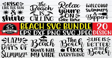 Beach Svg Bundle Bundle · Creative Fabrica