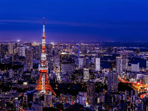 日本，东京，梦幻城市，东京铁塔，夜景预览